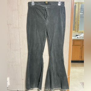 Dark green corduroy flare